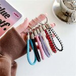 Porte - cl�s fait main en cuir �cologique tress�