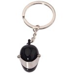 Porte - cl�s en m�tal en forme de casque, pendentif pour t�l�phone ou voiture (noir)