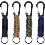 Porte - cl�s en paracorde avec mousqueton - lot de 4 cha�nes tress�es pour couteau, cl�s, plein air, ...