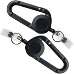 Porte - cls rtractable, 65 cm, 2 anneaux rtractables, type yo - yo, pour porte - carte d'identit, ...