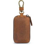Porte - cl�s de voiture en cuir vintage portable pour sac porte - cl�s