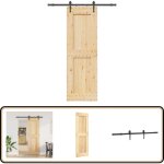 Porte coulissante et kit de quincaillerie 70x210 cm pin massif - vidaxl