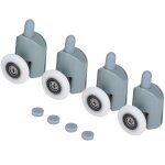 Porte coulissante en verre de douche de rechange coureurs infrieurs rouleaux poulies roue (roue simple) ...