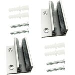 Porte coulissante en verre guide au sol pince en verre support de tablette en verre syst�me de porte ...