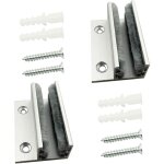 Alovez - porte coulissante en verre guide au sol pince en verre support de tablette en verre systme ...