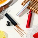 Porte - cure - dents portable en mtal, tui de poche tanche en alliage d'aluminium avec porte - cls ...