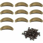 Rhg porte d�coration poign�e bouton poign�e shell vintage fer de r�tro m�tal poign�es coquilles armoire ...