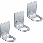 Porte distributeur savon mural argent 3 pieces, ouverture de 27 mm support, accessoire salle de bain ...