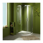 Porte de douche coulissante accs d'angle circulaire 90x90x190 cm radius 550mm aluminium chrom verre ...