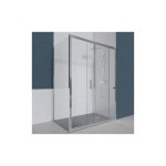 Cuisibane - paroi de douche d'angle avec porte coulissante + retour fixe nerina - 120x90 cm Cuisibane - paroi de douche d'angle avec porte coulissante + retour fixe nerina - 120x90 cm