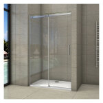 Porte de douche coulissante 100x195cm en 8mm verre anticalcaire aica porte de douche en niche Porte de douche coulissante 100x195cm en 8mm verre anticalcaire aica porte de douche en niche