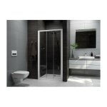 Leda - porte de douche coulissante atout 3 accs de face - 3 vantaux - 90 cm