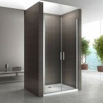 Cadentro - porte de douche 83x180 cm - verre transparent ajustable de 83 � 86 cm