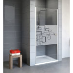 Schulte - porte de douche pivotante, 80 x 192 cm, verre 5 mm anticalcaire, profil� alu argent�, style ...
