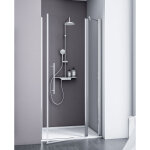 Porte de douche pivotante sur paroi fixe, verre transparent anticalcaire, newstyle schulte, 120 x 192 ... Porte de douche pivotante sur paroi fixe, verre transparent anticalcaire, newstyle schulte, 120 x 192 ...