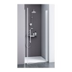 Porte de douche pivotante, verre 5 mm, style, profil� blanc, schulte, sur mesure 60 x 192 cm