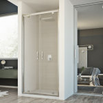 Idralite - porte de douche pivotante verre opaque h 198 mod cristal 2 portes 110 cm Idralite - porte de douche pivotante verre opaque h 198 mod cristal 2 portes 110 cm