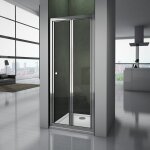 Porte de douche pliante 100x185cm 4mm verre tremp�