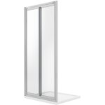 Idralite - porte de douche saloon avec 2 portes pivotantes verre transparent h 198 mod. west 80 cm