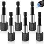 Porte embout visseuse porte embout magnetique rallonge visseuse 6pcs 1 / 4  60 mm embout visseuse aimant� ...