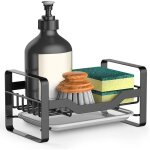Porte - �ponge pour �vier de cuisine, organiseur pour distributeur de savon et brosse, organiseur de ...