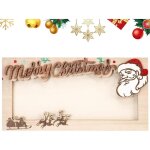 Porte - esp�ces de no�l, cartes de no�l amusantes porte - monnaie en bois pour amis, famille, vacances ...