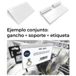 Porte étiquette de rechange pour broche avec tige couleur blanc edm Porte étiquette de rechange pour broche avec tige couleur blanc edm