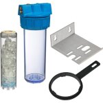 Porte - filtre � eau 9 pouce 3 / 4 - 20 / 27f avec cartouche anti - calcaire, �querre et cl�