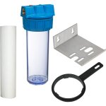 Porte - filtre � eau 9 pouce 3 / 4 - 20 / 27f avec cartouche anti - s�diment 20 microns, �querre et cl� ...