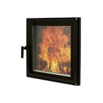 Porte de foyer htt 603 noire - double vitrage