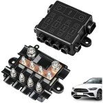 Porte - fusible 1x mega + 4x midi avec jeu de barres int�gr�, bloc distribution 150a, connexions m5 / ...