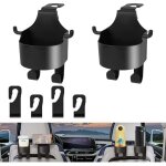Porte gobelet voiture, 2pcs porte - gobelet de si�ge de voiture avec 2 crochets de si�ge, diam�tre universel, ...