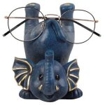 Porte - lunettes en forme d'�l�phant, pr�sentoir d�coratif pour lunettes de soleil, bleu fonc�
