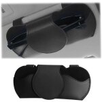 Porte lunettes pour pare soleil voitures, etui lunettes pour voiture cuir pu, magntique support lunettes ...
