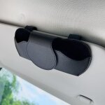 Porte lunettes pour pare soleil voitures, etui lunettes pour voiture cuir pu, magntique support lunettes ...