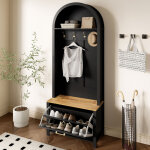 Porte - manteau avec �tag�re � chaussures - meuble d?entr�e avec �tag�re et crochets - rangement pratique ...