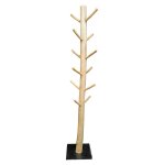 Meubletmoi - porte - manteaux h. 185 cm en bois et forme d'arbre pied mtal - daya