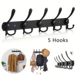 Porte - manteau mural long, 5 crochets pour suspendre des manteaux, pat�res murales, porte - manteau ...