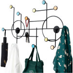 Freosen - porte manteau mural en mtal - 12 crochets - patre de 12 crochets pour chambre, salon, salle ...