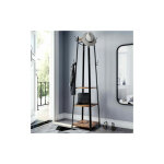 Porte - manteau sur pied fer forg portant vetements avec tagres rangement vestiaire d'entre vtements ...