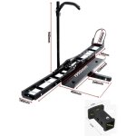 Porte - moto attelage scooter avec rampe de chargement 227kg + adaptateur 2'' 85x55mm