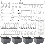 Porte - outils de crochets pour panneaux perfor�s avec bacs, verrous � chevilles, pour organiser divers ...