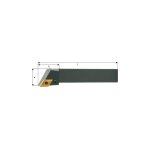 Porte - outils iso 93� pdjnr / l, d�signation : pdjnr 2525 m15, queue vierkant 25 x 25 mm, dimensions ...