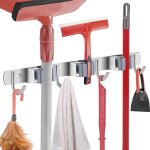 Porte - outils mural en acier inoxydable - support � balai autocollant pour outils de jardin, 3 supports ...