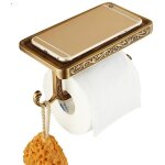 Porte - papier hygi�nique mural chrom� / dor�, support de t�l�phone, mat�riel de salle de bain, accessoires ...