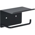 Porte papier toilette avec tablette adhesif , support papier rouleau sans percage acier inox sus 304, ...