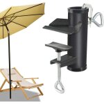 Porte parasol balcon, pied de parasol plage, support parasol balcon pour balustrade, support parasol ...