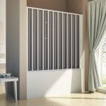 Idralite - porte pare baignoire en pvc h 150 cm mod. delfi latrale 170 cm avec ouverture latrale