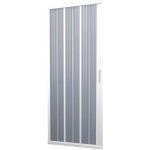 Idralite - porte paroi de douche pliante en pvc blanc h 185 avec ouverture latrale mod. flex 80 cm