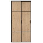 Portes de placard - coulissantes - parisot - chene et noir - l. 120 x h. 250 - city